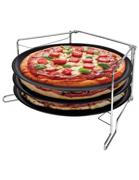 Drei-Ebenen-Ständer für Pizzaformen : KH-1480