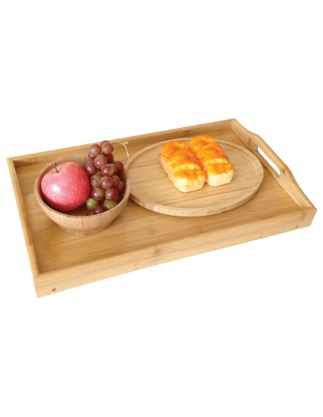 Bamboo serving tray with folding legs - Kinghoff : KH-1502