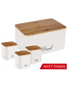Bread box with canister set