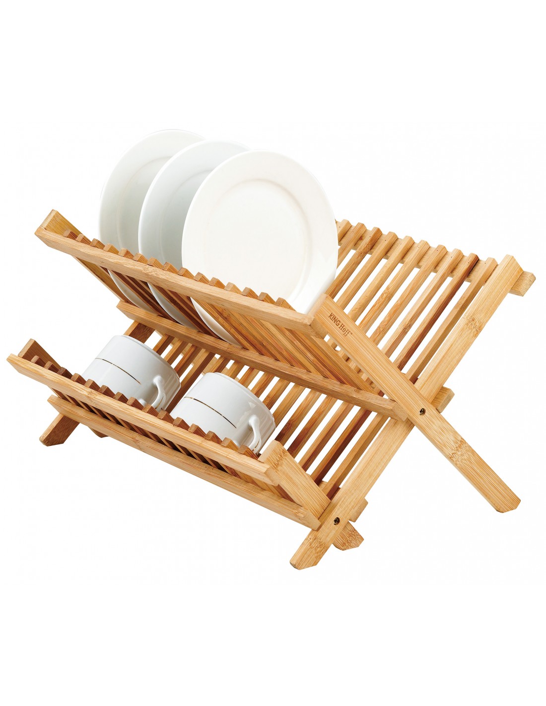 Dish Drying Rack Collapsible Compact Dish Rack Bamboo Dish Drainer
