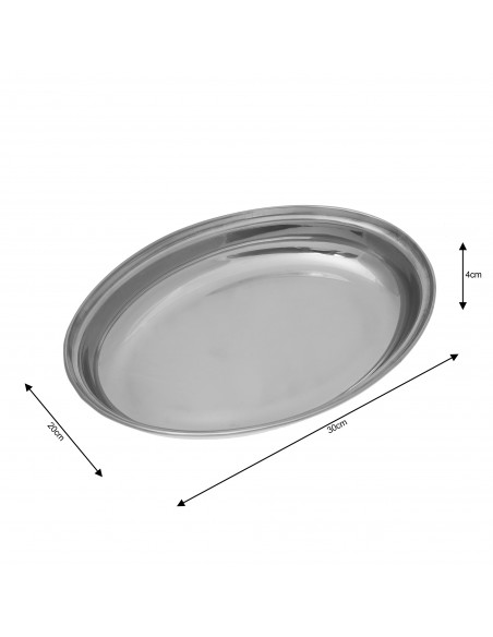 Deep steel oval dish - Kinghoff : KH-1384
