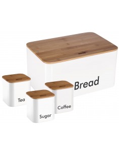 Bread box with canister set