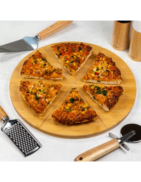 Bamboo pizza cutting board
