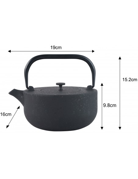 Cast iron filter tea pot,...