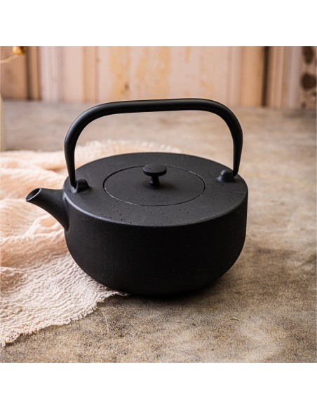 Cast iron filter tea pot,...