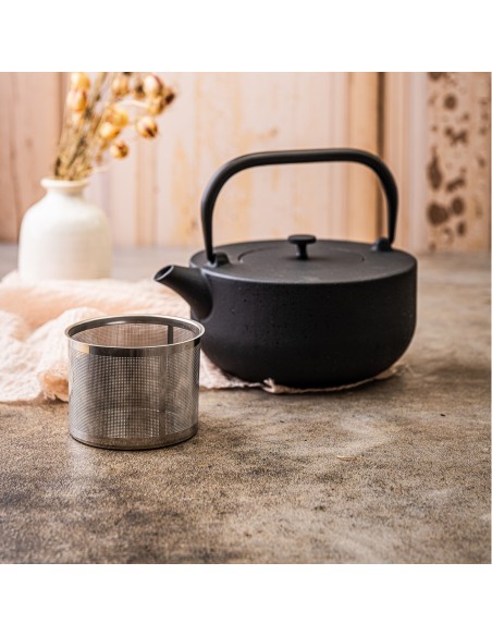 Cast iron filter tea pot,...