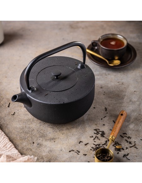 Cast iron filter tea pot,...