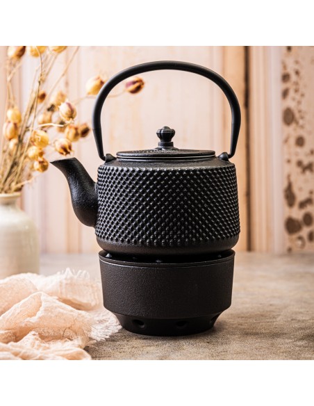 Cast iron tea pot with...