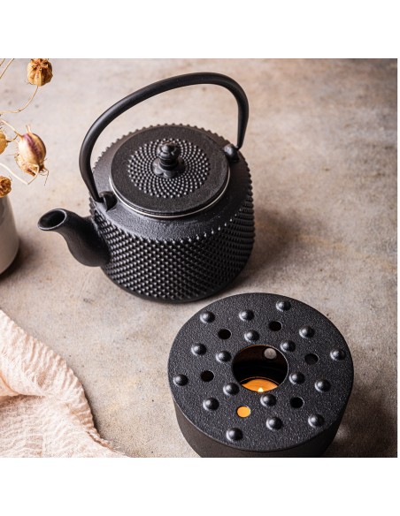 Cast iron tea pot with...