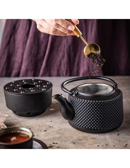 Cast iron tea pot with...