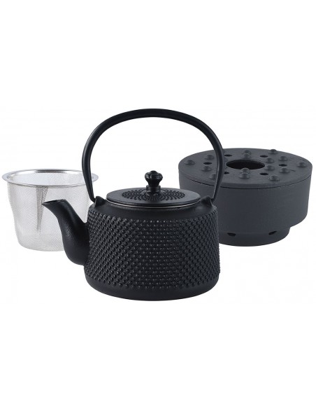 Cast iron tea pot with...