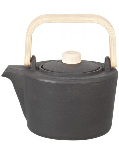 Cast iron tea pot with...