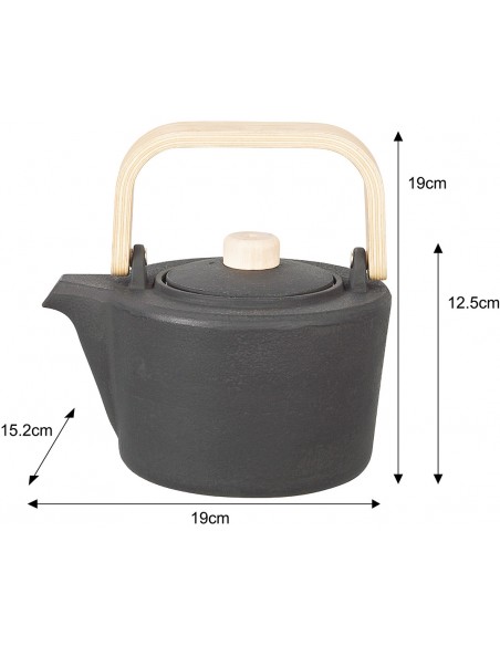 Cast iron tea pot with...