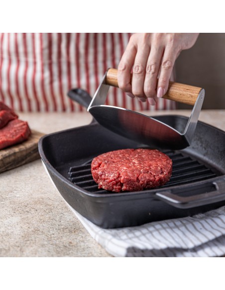 Hamburger meat press,...