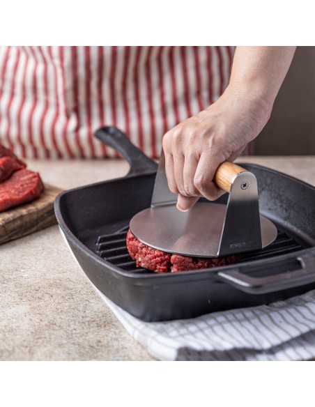 Hamburger meat press,...